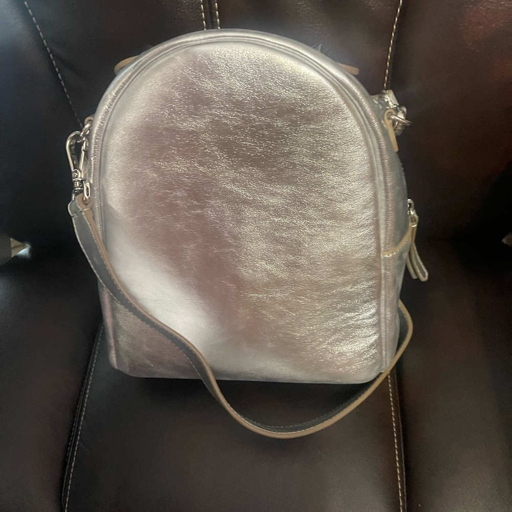 Fendi Silver Floral Studded Crossbody Bag - Picture 4 of 11